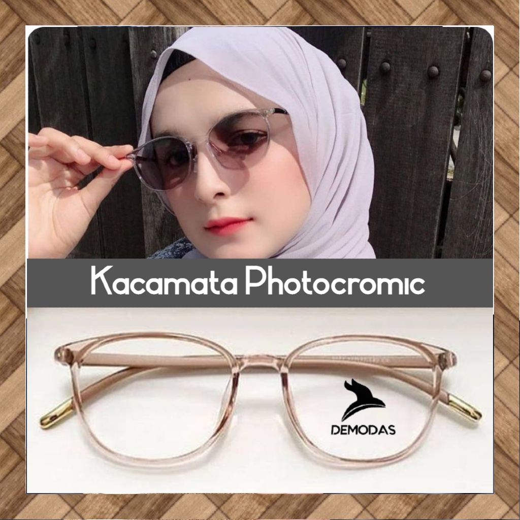 Kacamata Lensa Photocromic lensa blueray lensa bluecromic lensa anti radiasi Minus / Normal / silinder Muka kecil 5004 Demodas Glasses