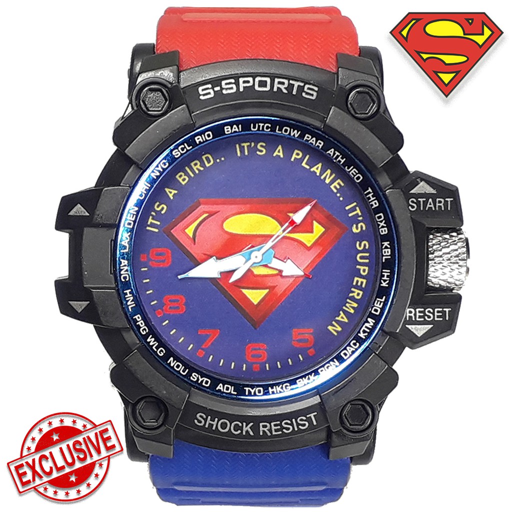 Jam Tangan Superman Red Blue