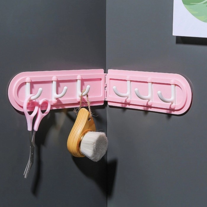 

Gantungan Sudut Lipat Serbaguna Gantungan Hook Dinding Tinggal Nempel - HOOK 1036A Pink