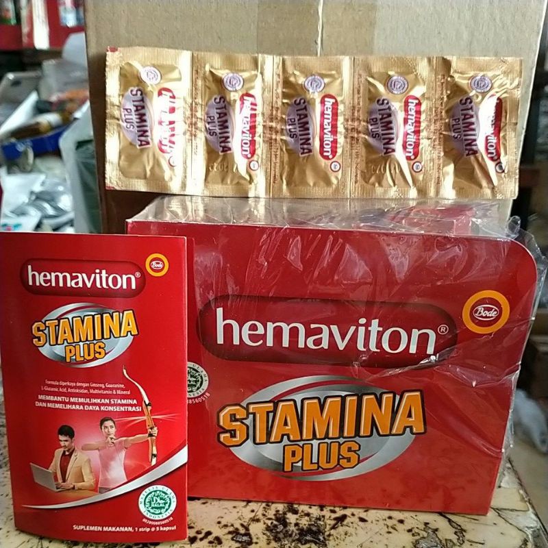 Hemaviton stamina dan action,per strip isi 5 capsul.