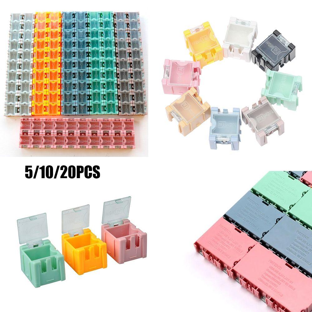 R-FLOWER 5/10 /20pcs Kotak Penyimpanan SMD Kualitas Tinggi Benda Kecil oraganizer patch box Komponen Elektronik case