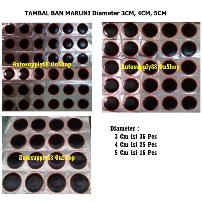 Best Produk] Tambal Tip Top Maruni/ Karet Tambal Ban/ Tubeless/ One Patch Maruni