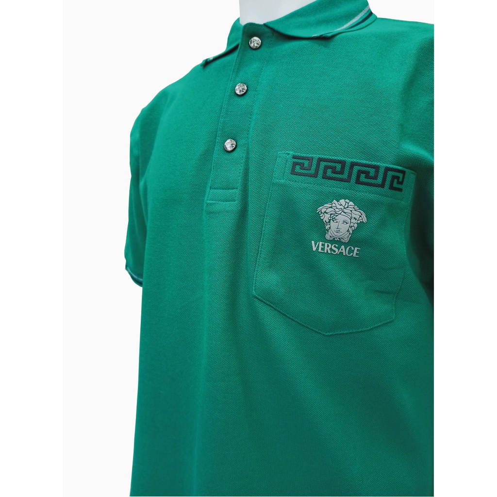 Jual (Clearance Sale) Versace Polo Shirt Green Lengan Pendek - Export Quality & Size #Vw0551553 Indonesia|Shopee Indonesia