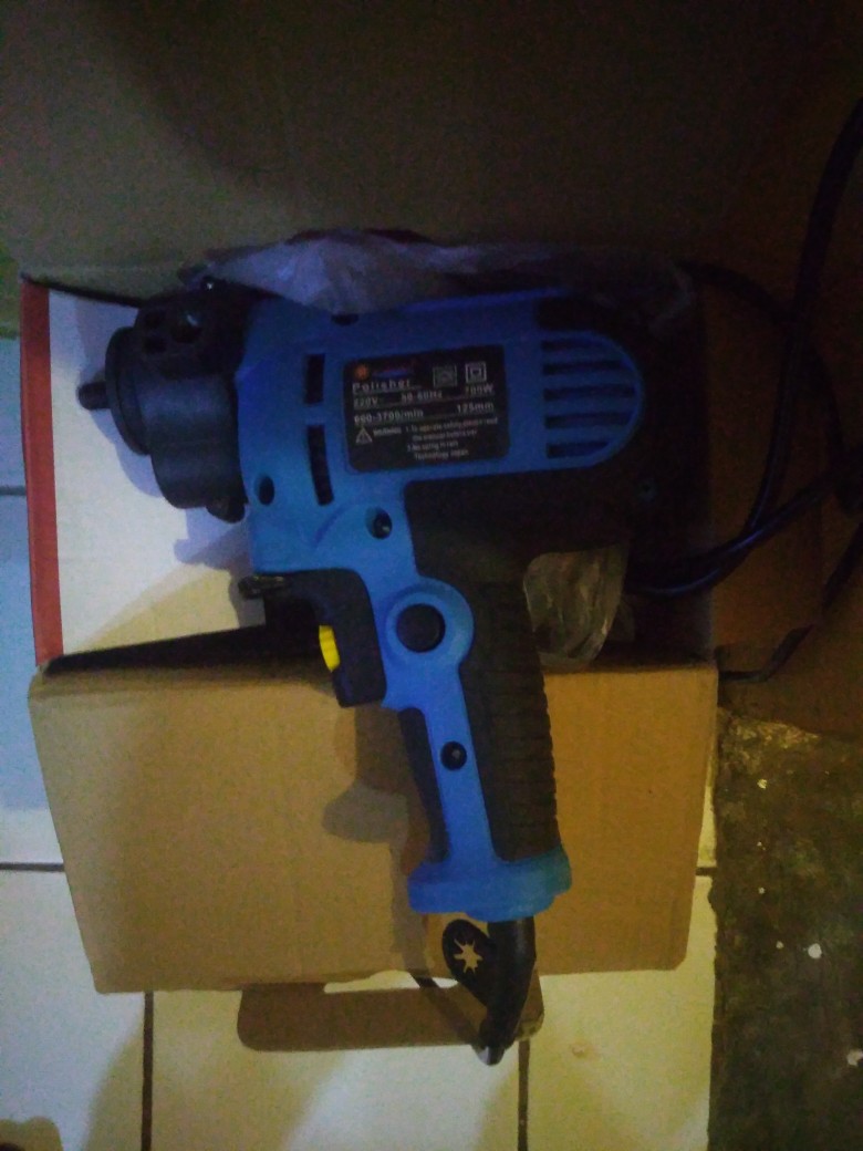 Hiroki Hr 6125 Re Mesin Poles Mobil Motor + Bor Amplas Polisher