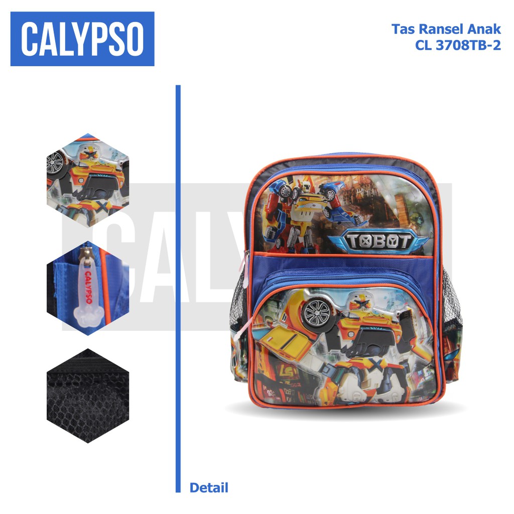 [KLIKTAS] Tas Ransel Anak Laki Gambar TK Paud Calypso 3708 - Tas sekolah / Backpack anak karakter Transformer