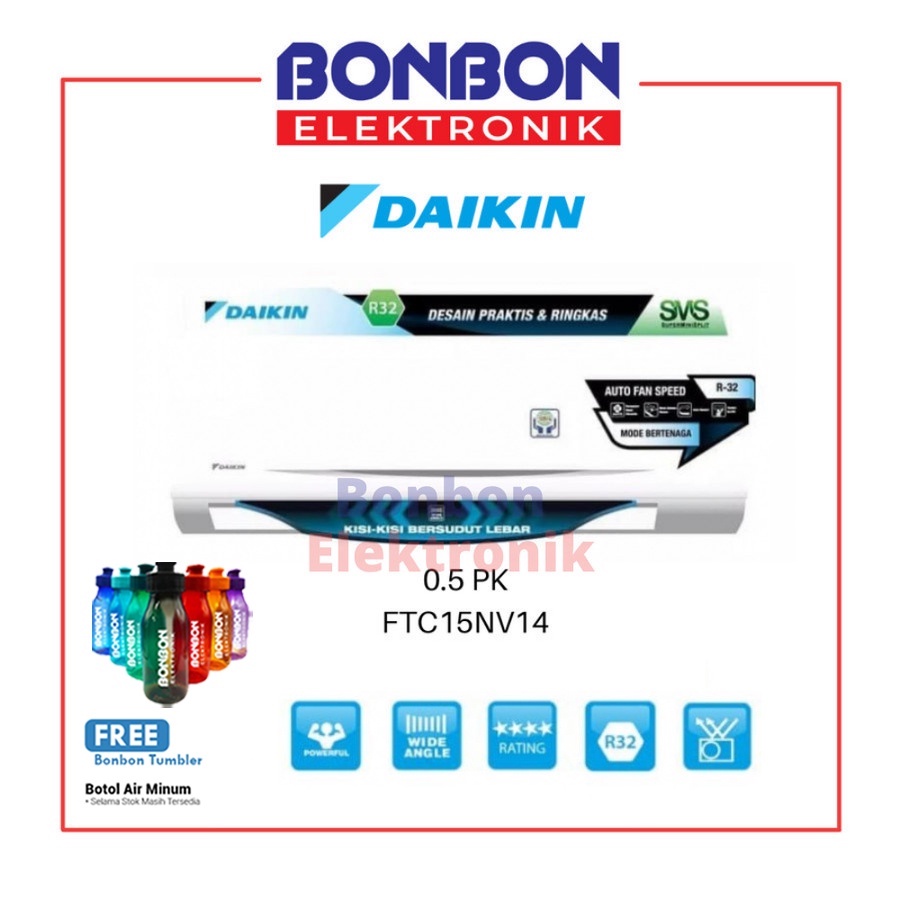 Daikin AC 0.5PK FTC 15 NV14 / 1/2PK FTC15NV14 Thailand