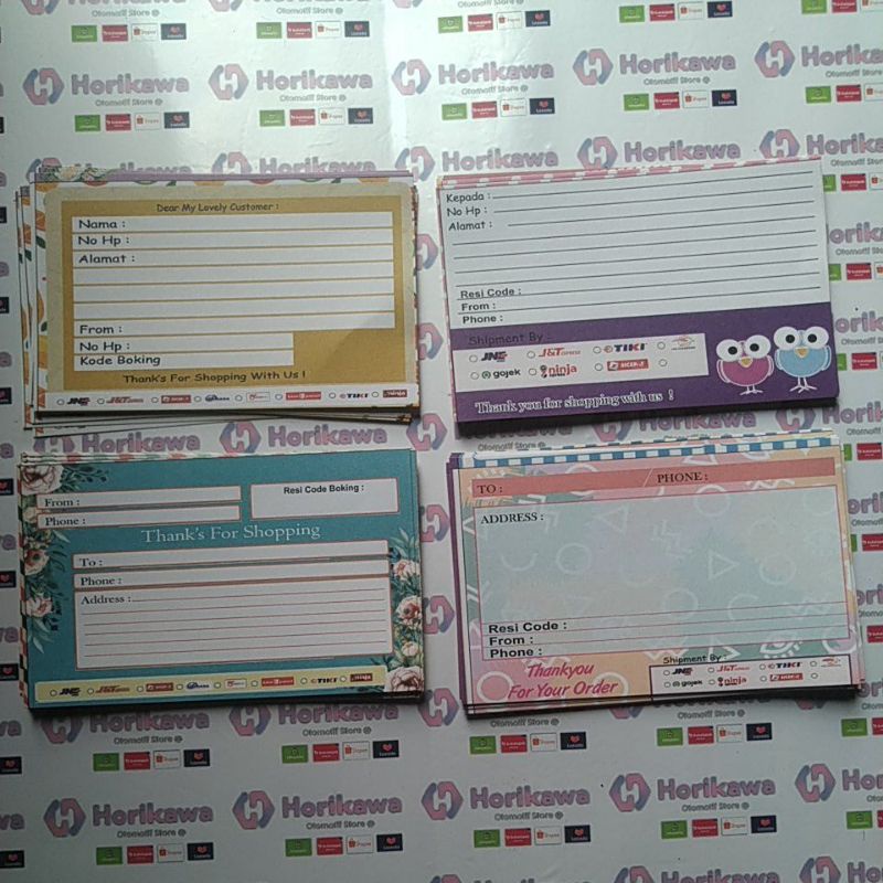 

Label sticker pengiriman onlineshop