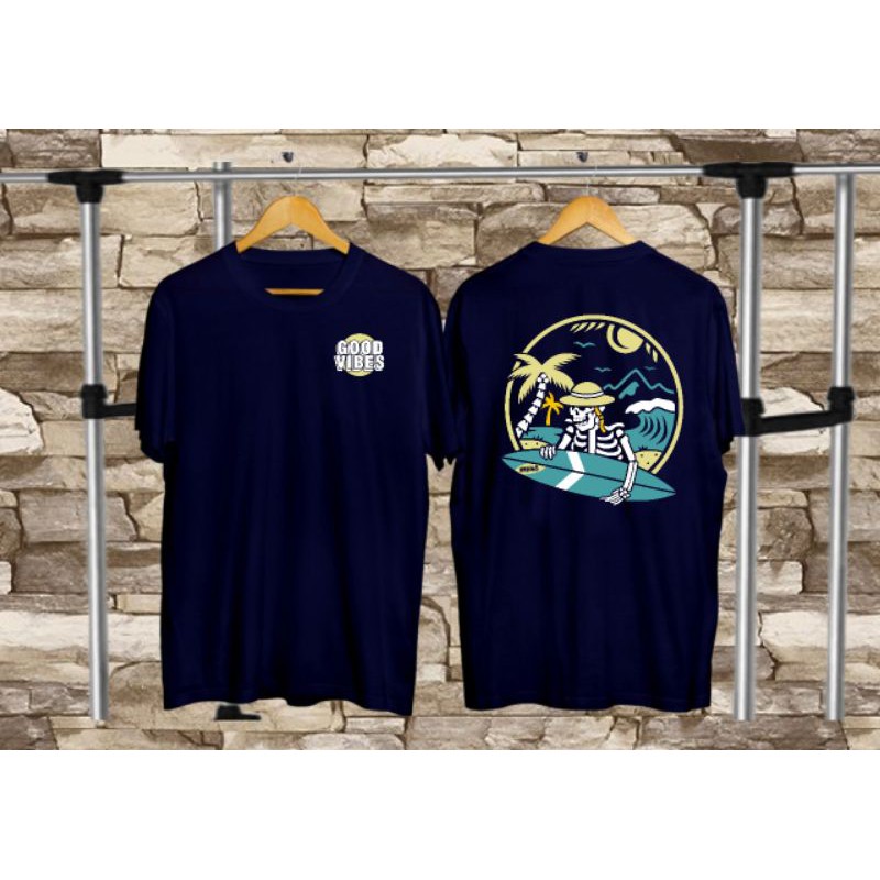 Baju Kaos Distro Pria Wanita / Baju Kaos Murah / baju kaos pria good vibes