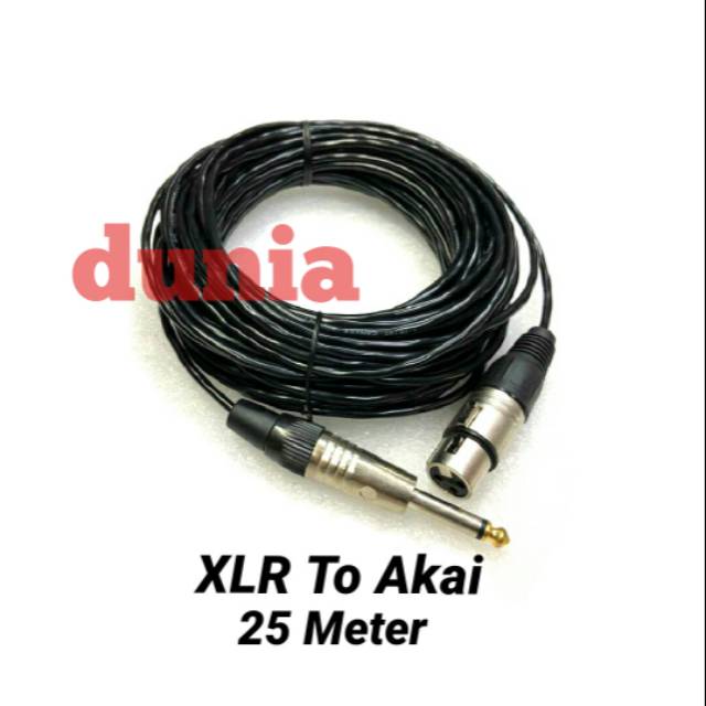 Kabel Mic Canare XLR To Akai - 25 Meter Ukuran Kecil