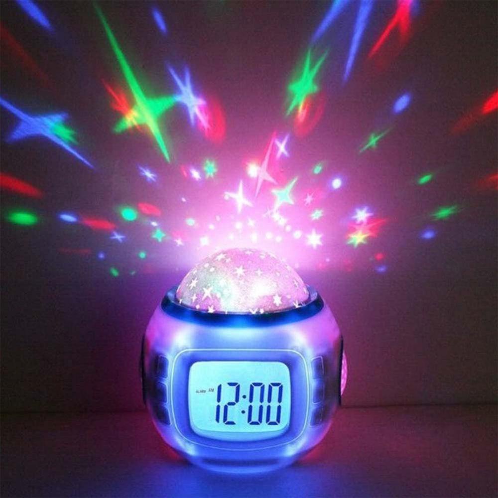 Solighter Star Projector Music Anak Hadiah Proyektor Snooze Starry Star Glowing Night Light