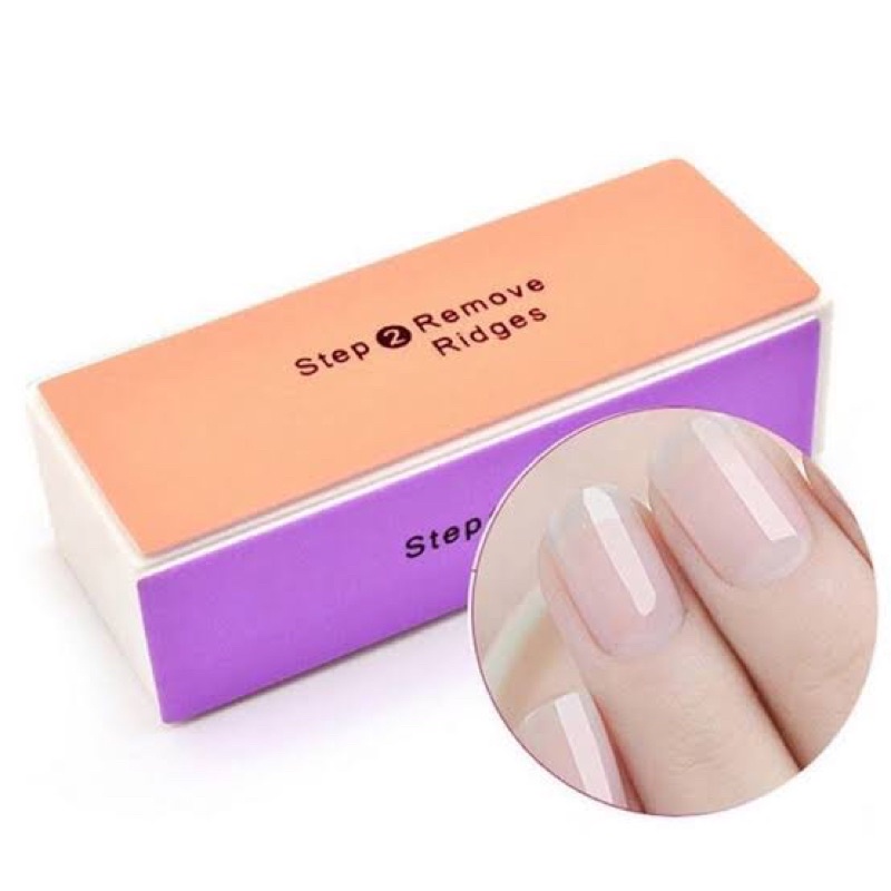 BUFFER PENGILAP KUKU 4 STEP NAIL SHINNER BLOCK BUFFER 4 STEP MANICURE BUFFER KILAP KUKU MENICURE