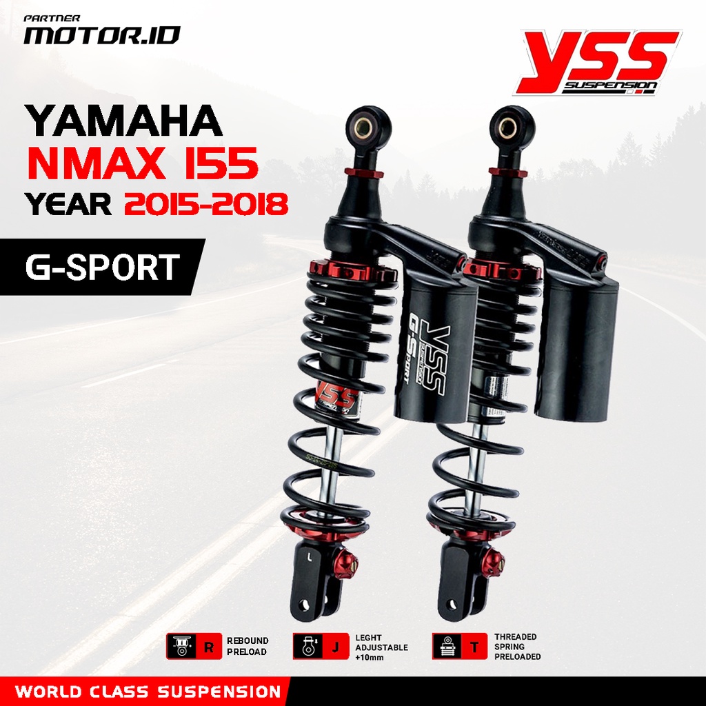 SHOCK BELAKANG YAMAHA NMAX 155 335MM YSS G-SPORT BLACK SERIES