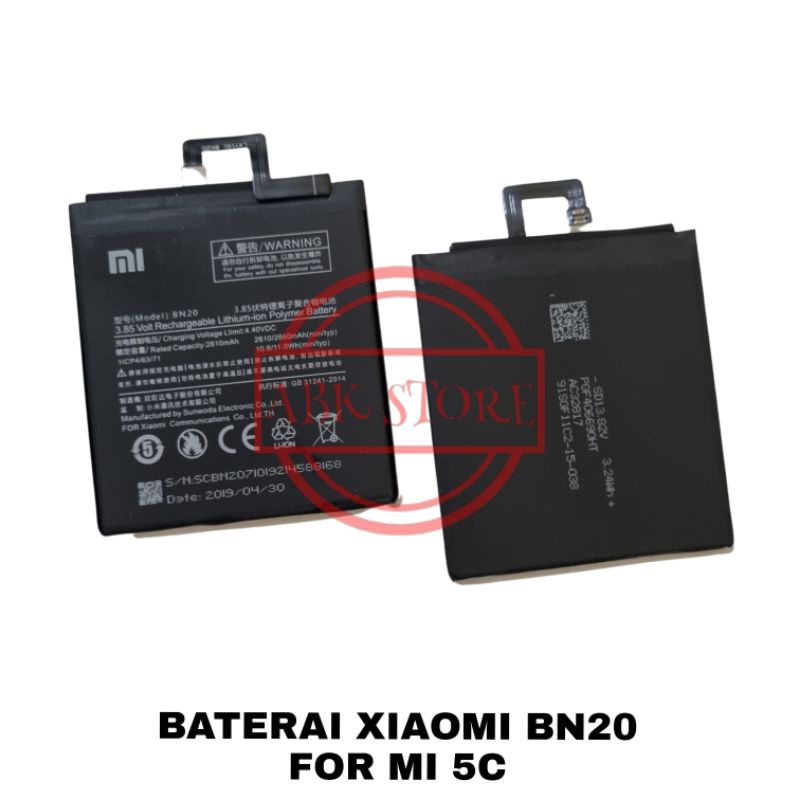 BATRE BATERAI BATTERY XIAOMI BN20 FOR MI 5C / MI5C ORIGINAL