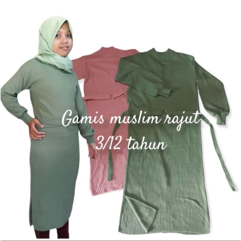 Gamis Anak Perempuan/gamis anak/gamis rajut anak/baju gamis anak.perempuan/ baju anak