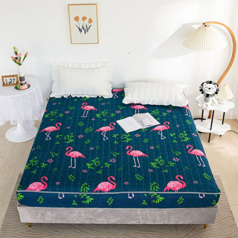 Sprei Sultan Waterproof anti ompol anti tahan air size 180x200 Seprei Adem full Karet-Sprei biru Love