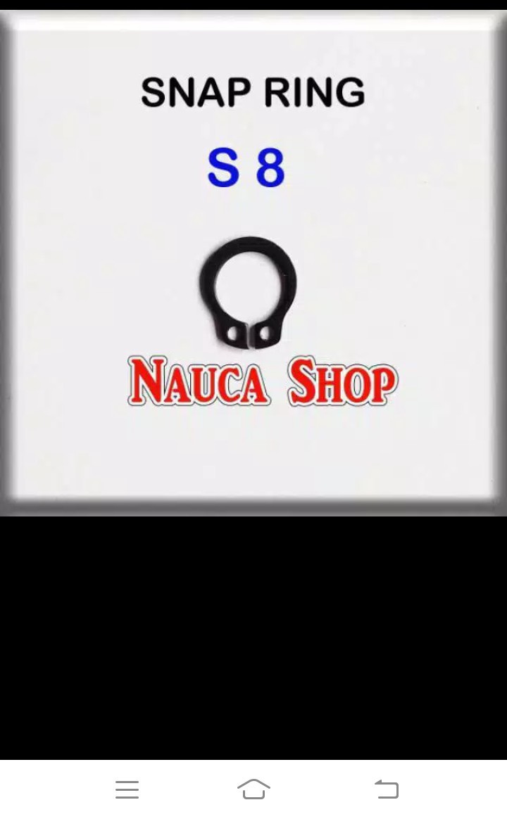 Snapring S8 / Snap Ring S 8 / Spare Part Pompa Air