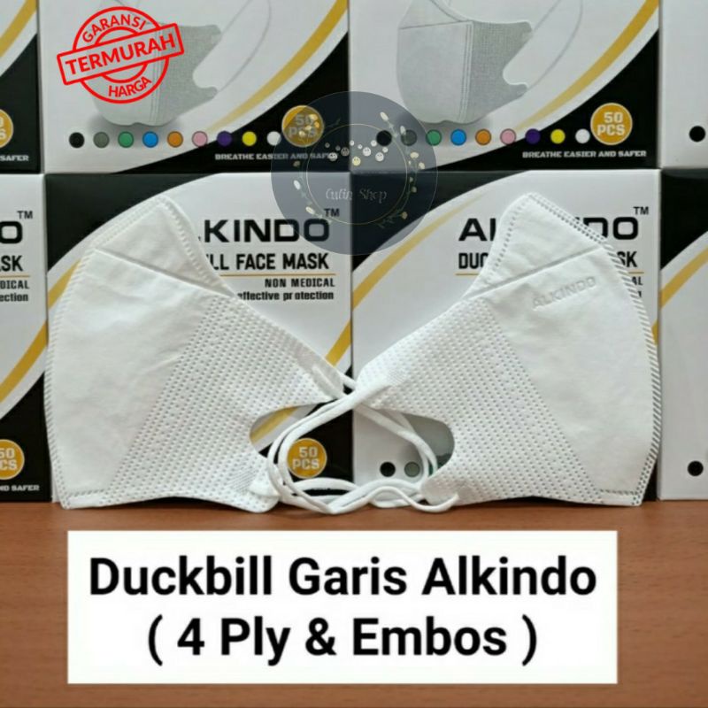 MASKER DUCKBILL MASKER 3 PLY FACEMASK MASKER DUCKBIL GARIS MIRIP SENSI EARLOOP 1 BOX ISI 50 PCS