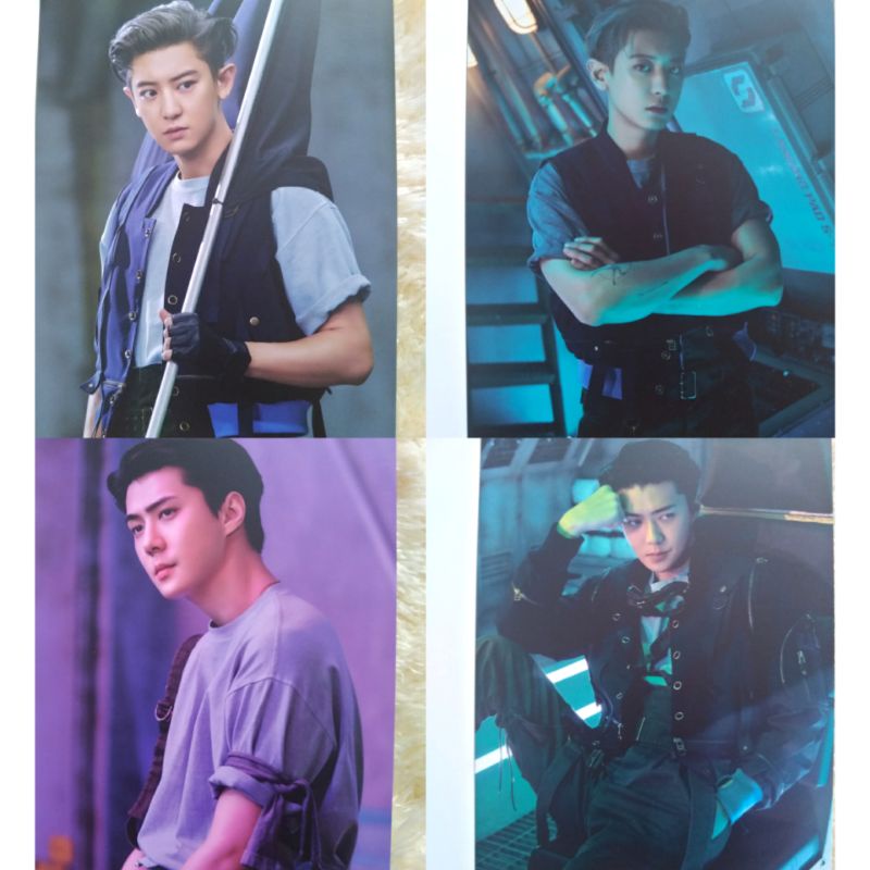EXO DFTF MD DON'T FIGHT THE FEELING MERCH GOODS SEHUN CHANYEOL POSTCARD PC