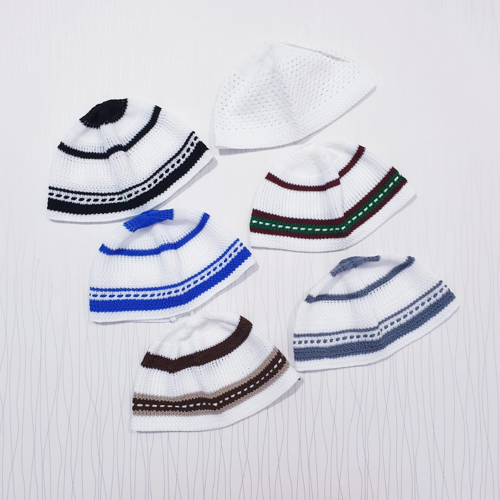 peci anak laki-laki topi peci rajut muslim bayi cowo topi anak