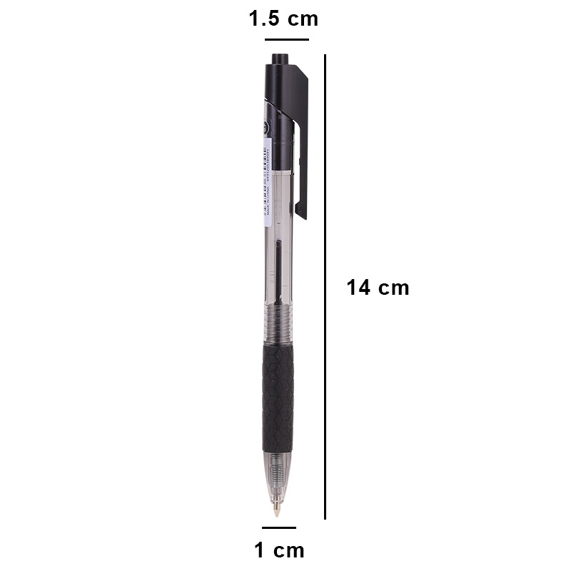 Deli Bolpoin 0.7mm Pulpen Gel Pulpen 1 Pack Dapat Ditarik Hitam 12pcs Pena Ballpoint Pen