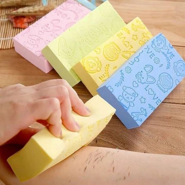 Spons Pembersih Mandi Sponge Bath Bayi Gambar Sponge Rubbing Towel Lembut Perlengkapan Mandi Baby Termurah