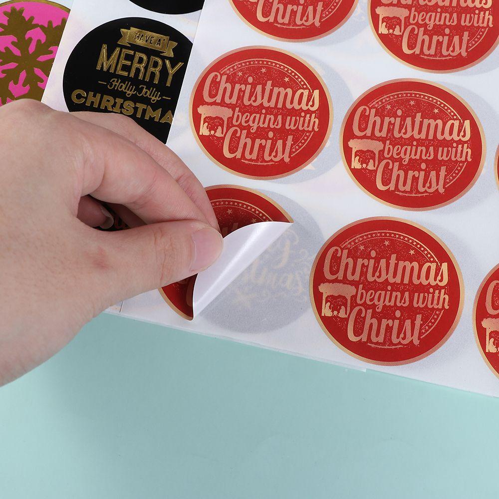 Stiker Kertas Motif Snowflake Untuk Dekorasi Kotak Hadiah Natal