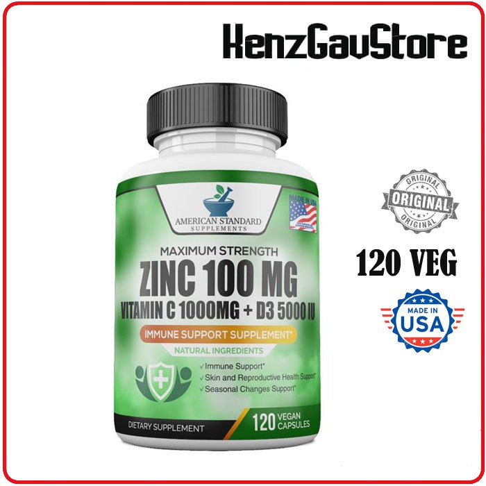 VITAMIN C 1000 MG, ZINC 100 MG, D3 5000 IU - 3 in 1 IMMUNE SUPPORT