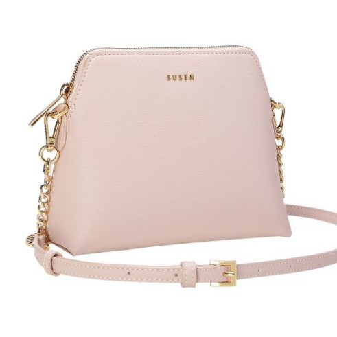 Susen Tas Wanita Basic Sling Chain Bag Pink