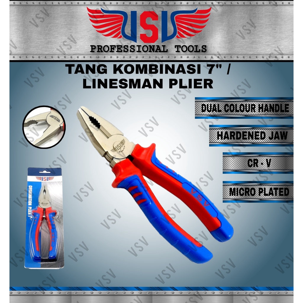 VSV Tang Kombinasi 7&quot; Combination Plier 7&quot; Lebih tahan karat