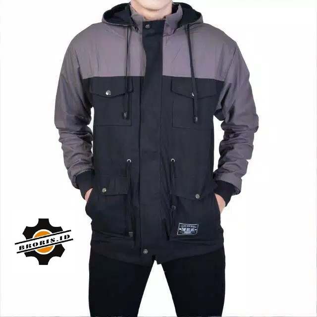 Jaket Parka Kent Hitam Abu Pria