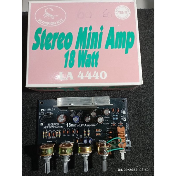 power +tone control dc 12V stereo IC LA 4440