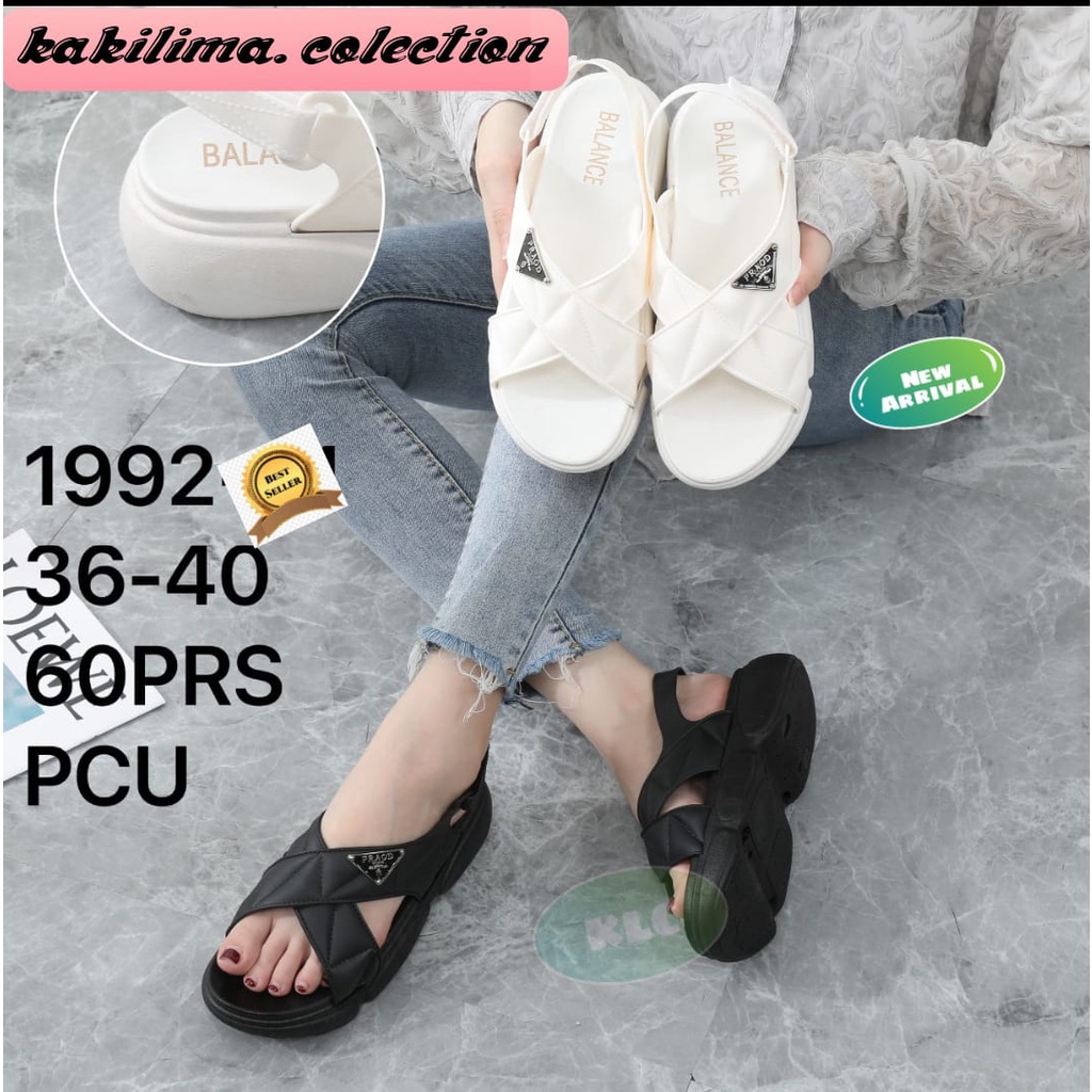 Balance 1992-1A/sandal tali wedges perempuan sendal karet jelly kekinian