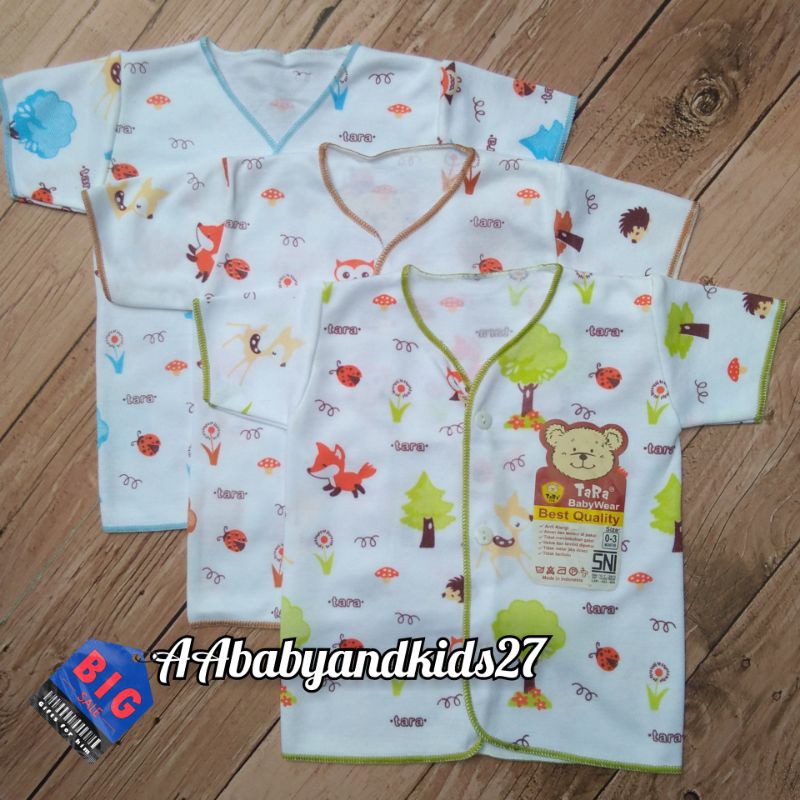 3Pc Baju Bayi Tara Necci Lengan Pendek Putih Newborn Sni -Baju Tara lengan Pendek Sni Newborn