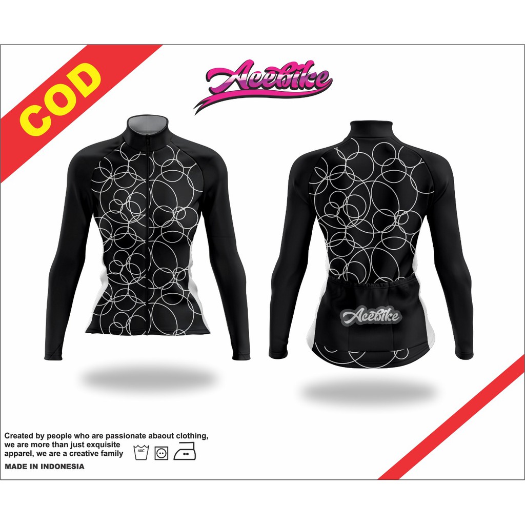 BAJU SEPEDA WANITA TERBARU MUSLIMAH HIJAB ROADBIKE CUSTOM JERSEY