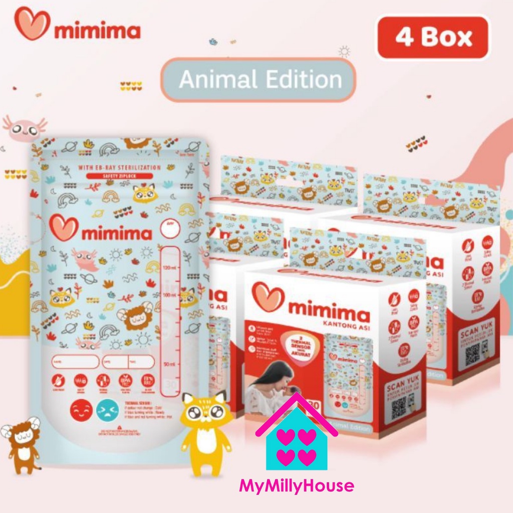 MIMIMA ANIMAL Kantong Asi 120ml / Breastmilk Storage / Asibag isi 30pcs