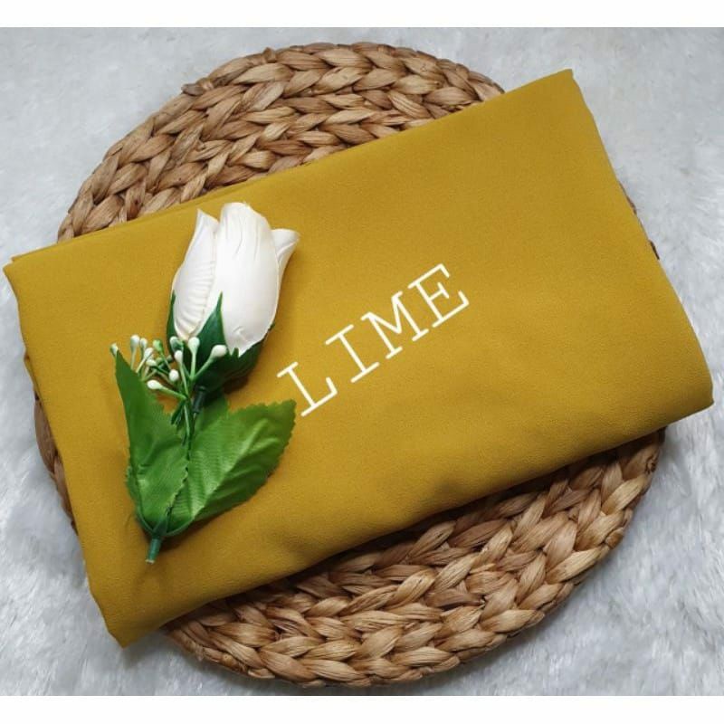 hijab BELLA SQUARE Pollycotton premium-Lime