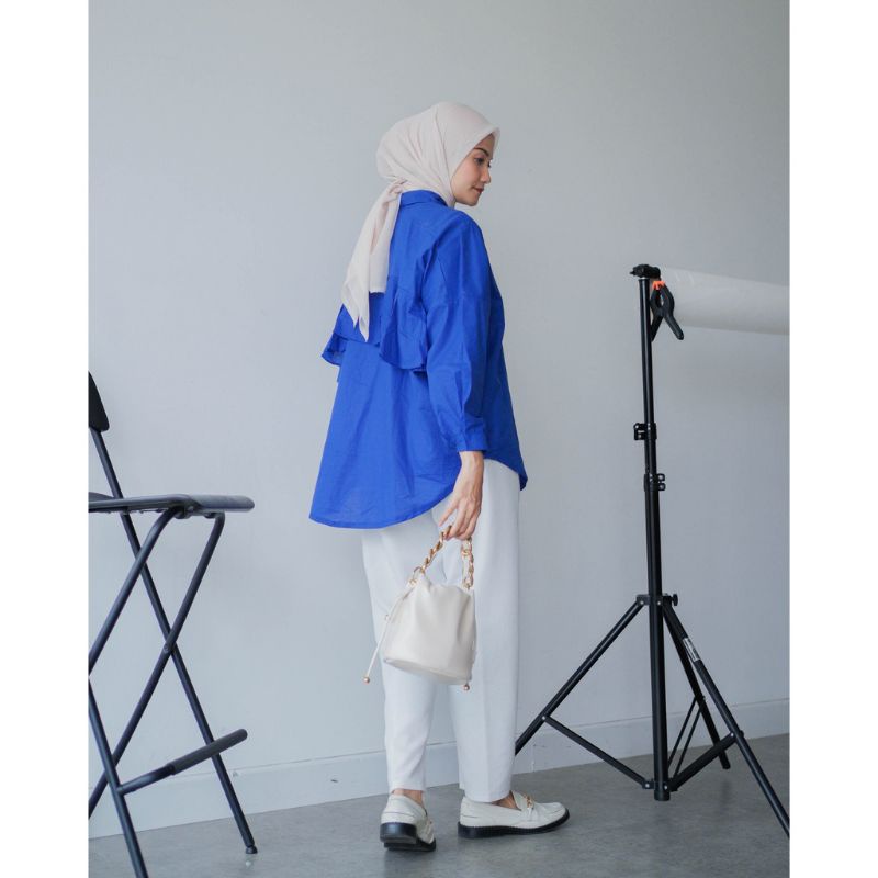 Top Kenza / Blouse Kemeja Katun Oversize