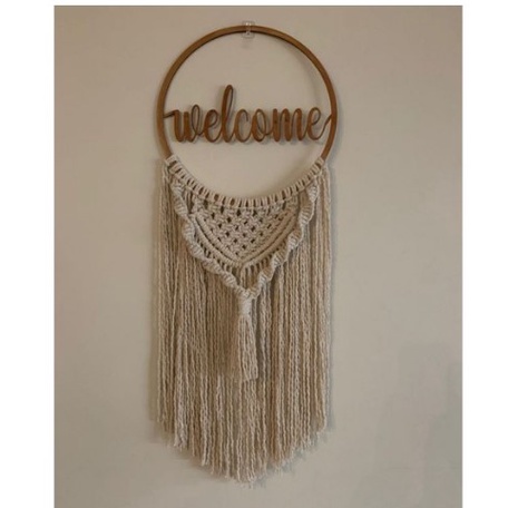 READY STOK) macrame hiasan dinding nama / macrame wall hanging (HD 020)