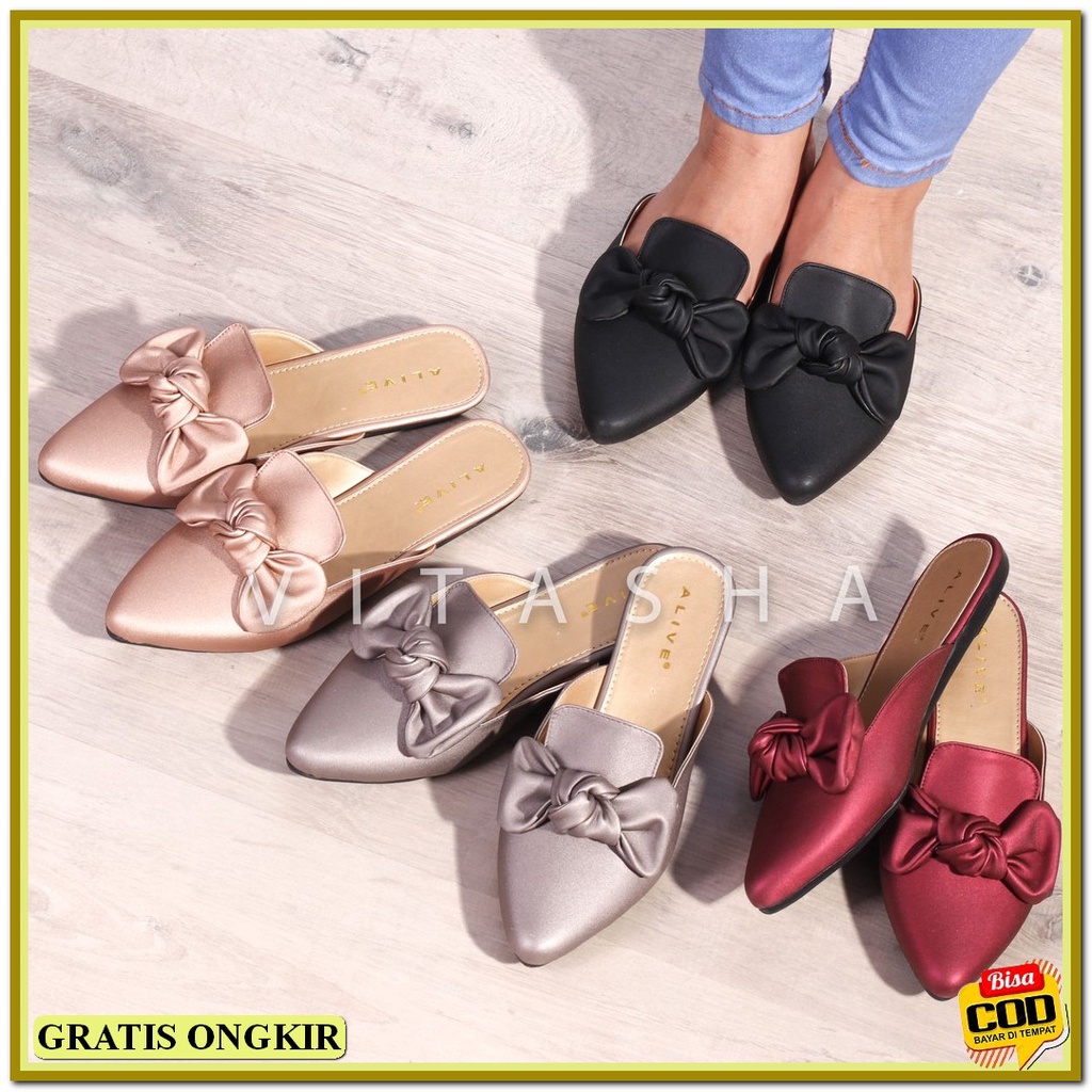 Flat Shoes Korea Flat Shoes Wanita Imp*Rt Flat Shoes Wanita Jumbo Flat Vitasha -  Flatshoes Selop P