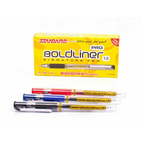 PULPEN STANDARD Boldliner Pro 1.0 mm Bolpen Tanda Tangan Tebal 1.0 mm