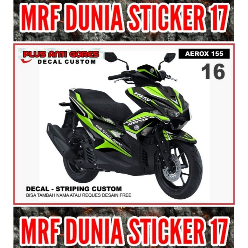 Sticker Decal Motor Aerox Full Body dekal motor Aerox 155 Full Body Stiker Striping motor Aerox 155 