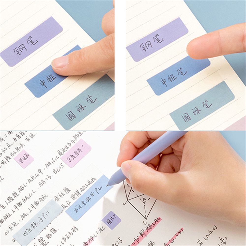 (Aaoottuuoo5.Id) 240pcs / Set Kertas Memo Sticky Note / Pembatas Buku Motif Morandi Untuk Pelajar