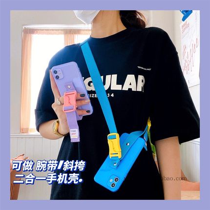 NEON LANYARD CASING TALI GRIP CASE PHONE 13 Pro Max 7 7 PLUS 8 8+ X XS XR XS MAX 11 11 PRO 11 PRO MAX 12 MINI 12 12 PRO 12 PRO MAX