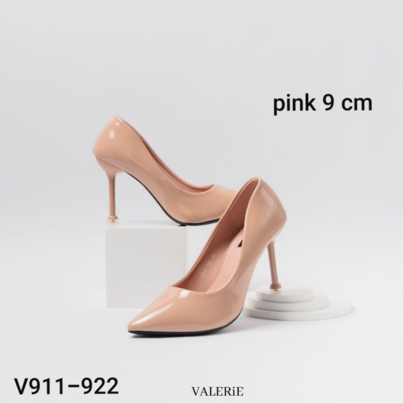 Valerie sepatu heels glossy polos V911-922 SIZE 35-39-pink(35-39)