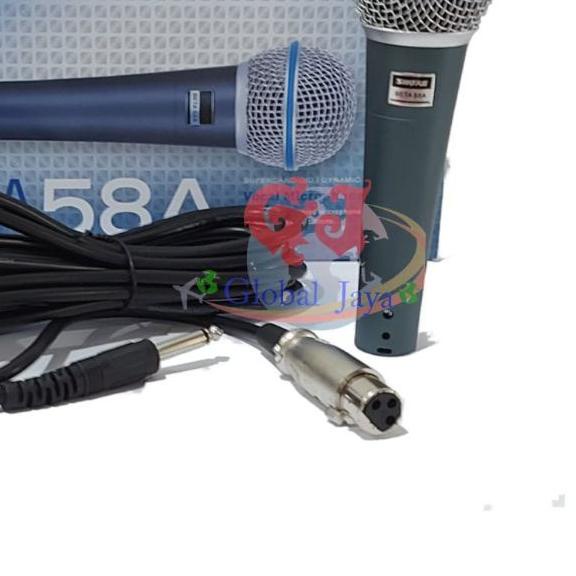 ☎ Mic shure BETA 58A non switch /mic kabel shure BETA58 no on-off/MIC karaoke/mic ktv ۞
