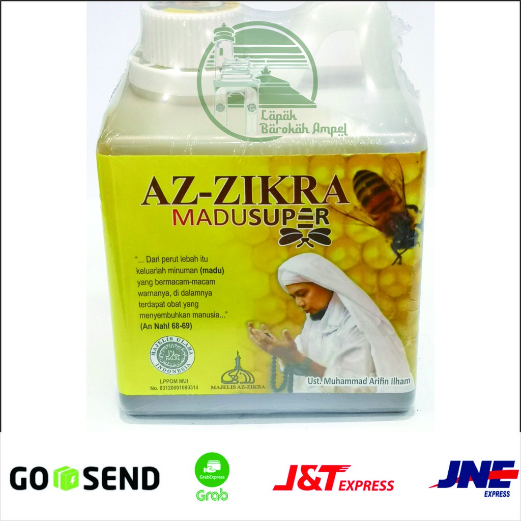 

AZ-ZIKRA Original madu super Asli Ust, Arifin Ilham 500 gram kemasan lama diproduksi oleh CV An'nur