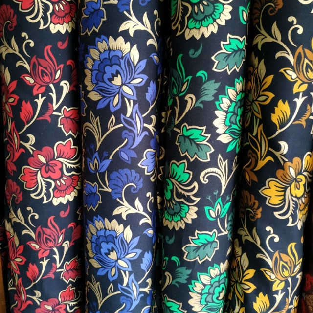 Bahan kain batik katun prada meteran