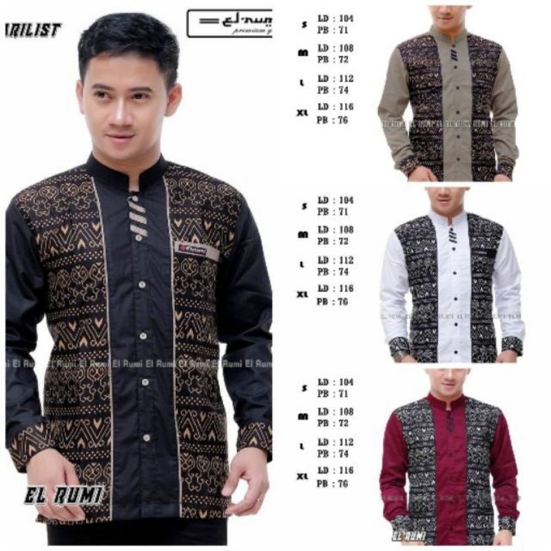 (Bisa COD) Baju Koko Az Zahir / Baju koko Guz Azmi / Baju Ahbabul musthofa dengan kombinasi Batik