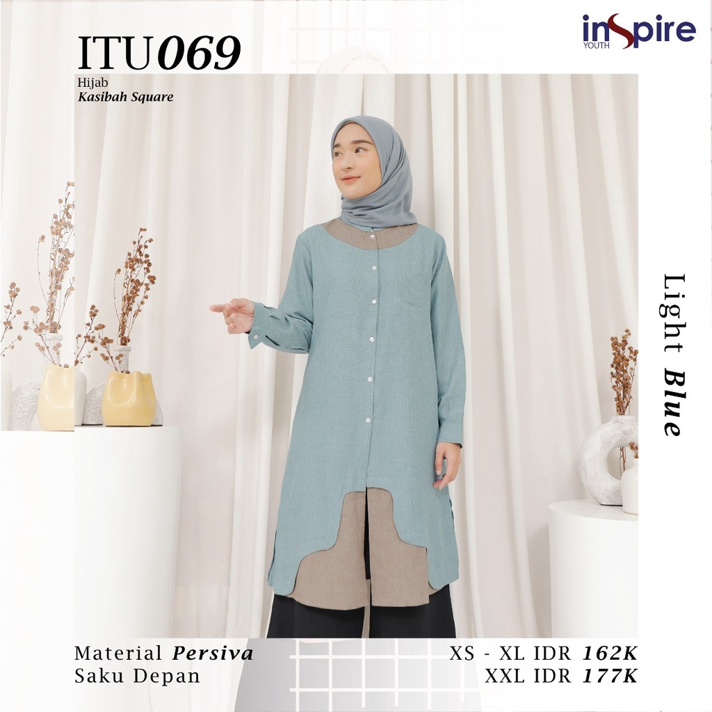 Inspire ITU 69 Tunik wanita Bahan Persiva Atasan muslimah terbaru baju remaja masakini