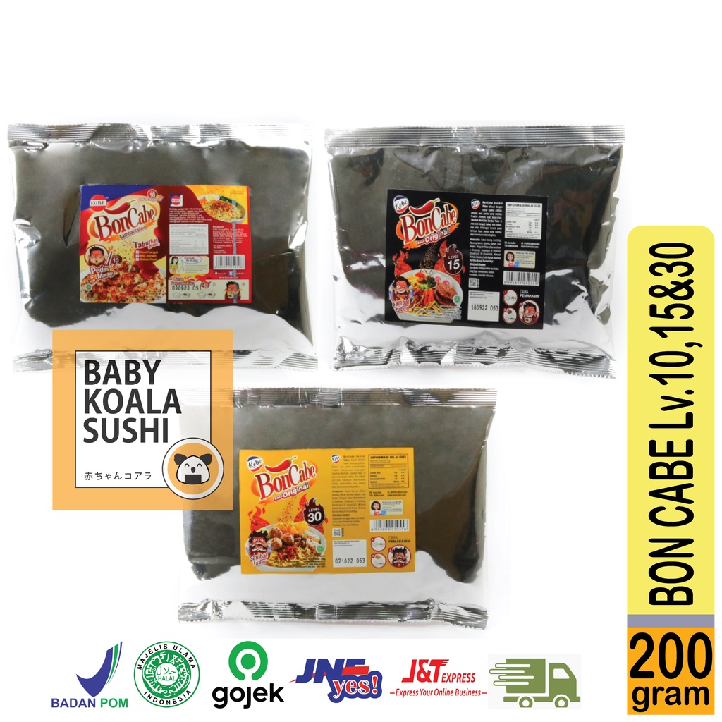 KOBE BONCABE Level 10,15,30 Bon Cabe 250 gr Halal │ Bubuk Cabai Pedas